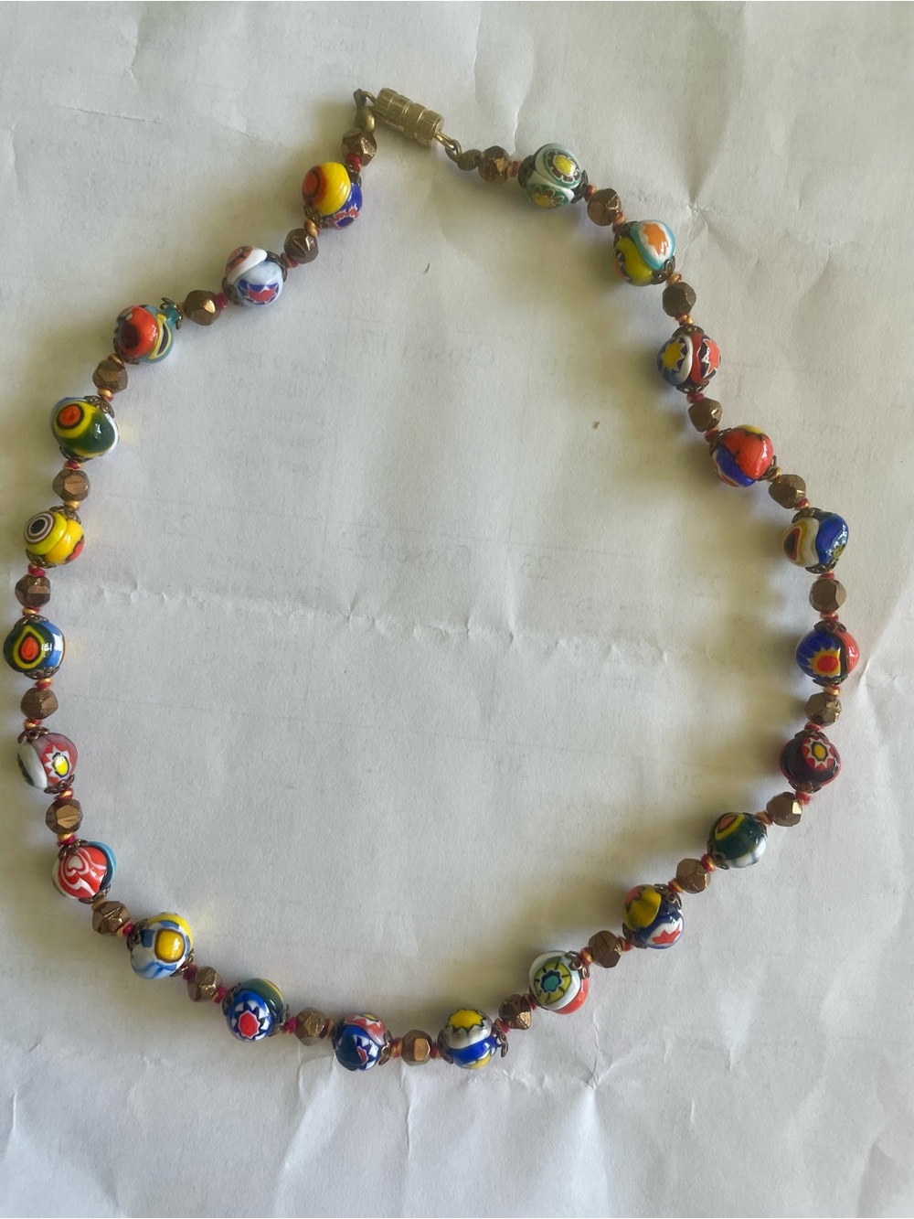 Vintage Murano Venetian Glass Bead Necklace